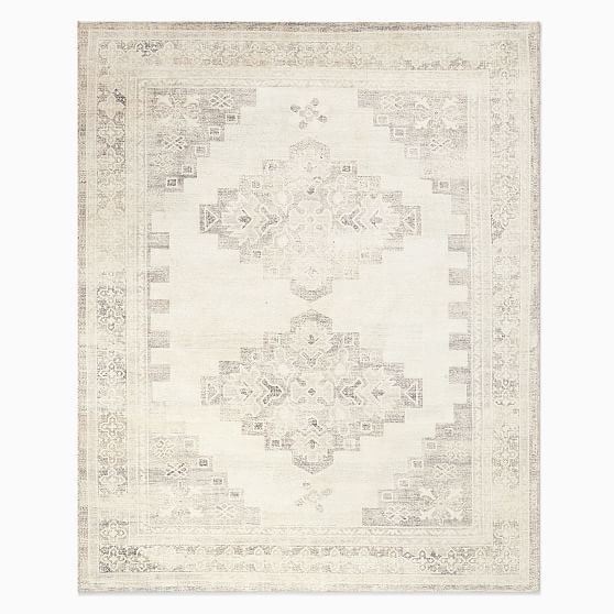 Chip and Dent:Stepped Medallion Rug, 6'x9', Sand | West Elm (US)