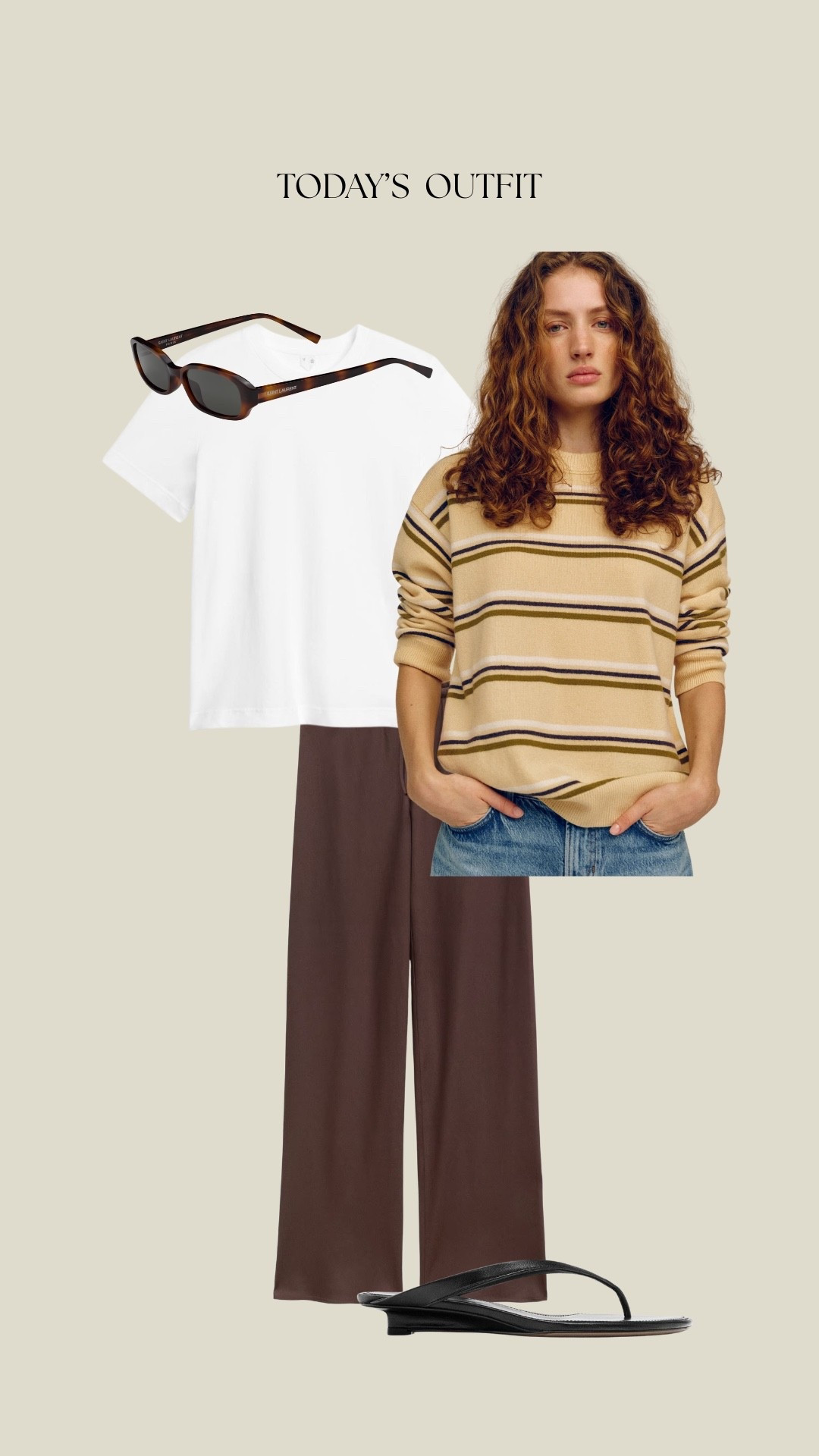 Sunday casual outfit 
How to style satin trousers