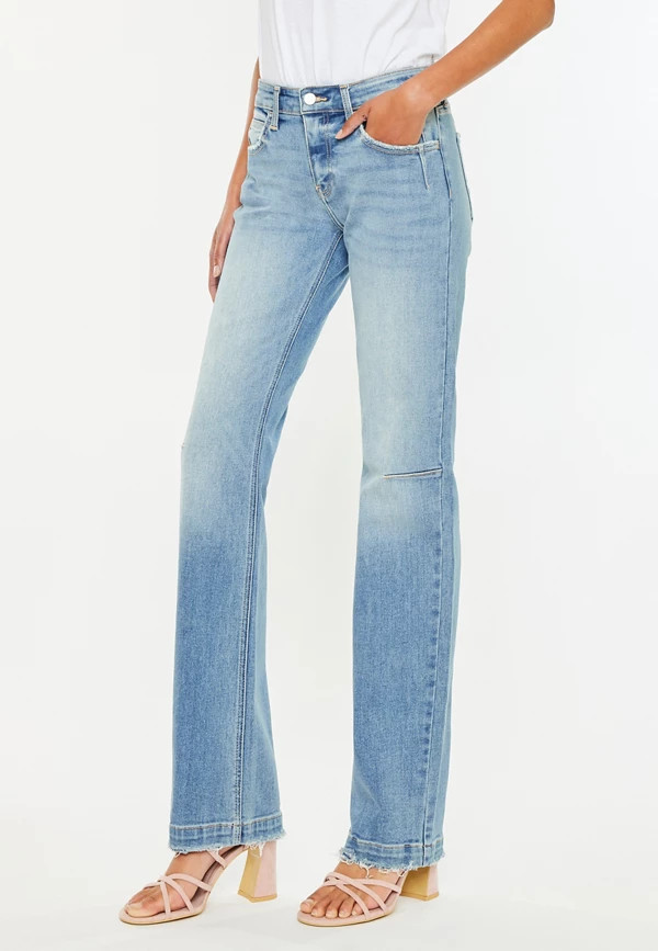 KanCan™ Mid Rise Fray Hem Straight Jean | Maurices