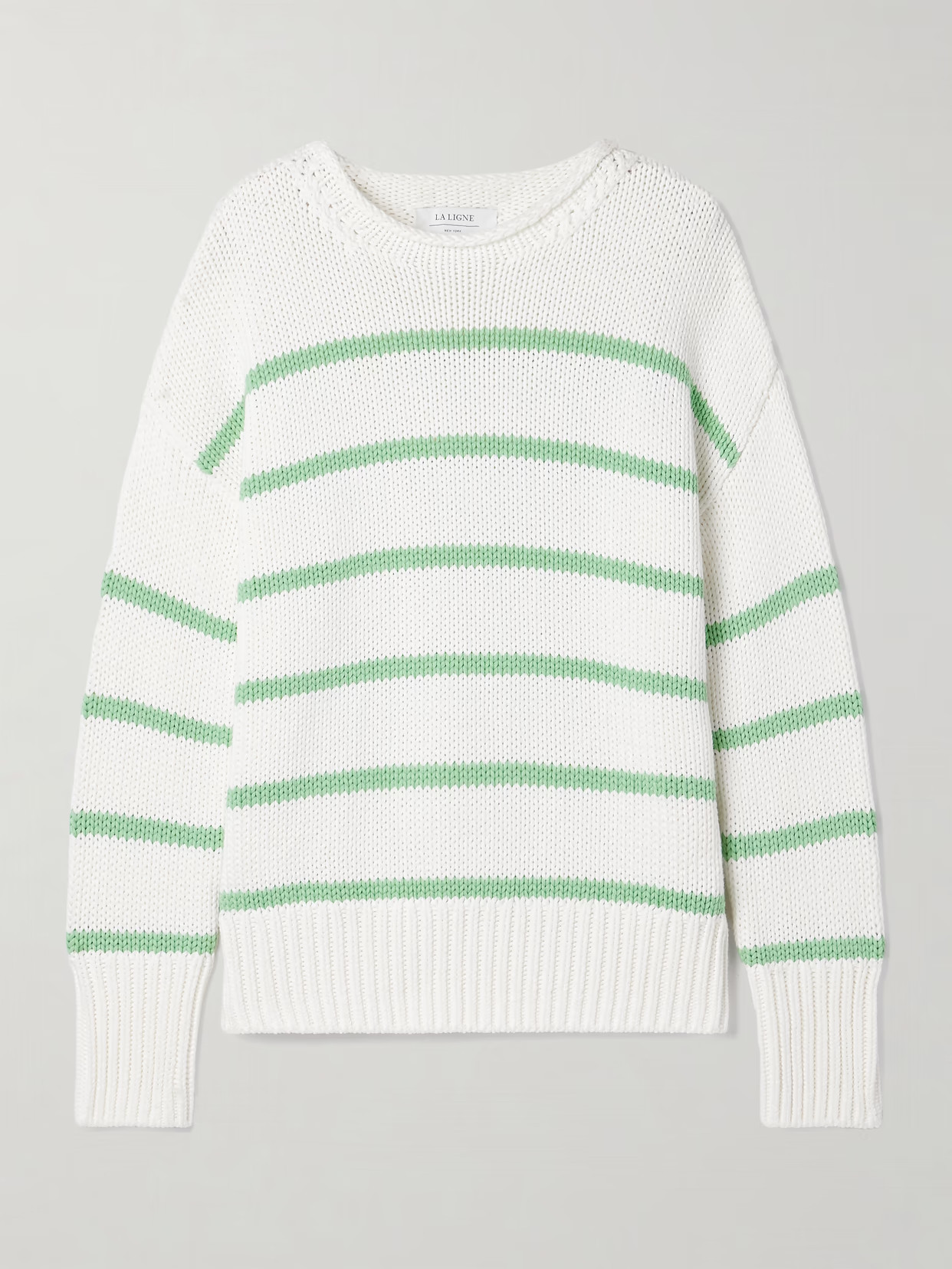 La Ligne - Marina Striped Cotton Sweater - Ivory | NET-A-PORTER (US)