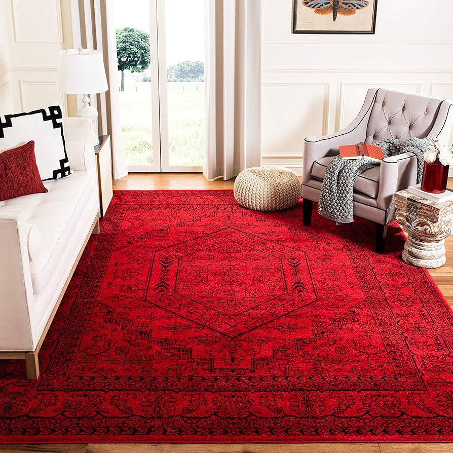 SAFAVIEH Area Rug 10x14 - Adirondack Collection - Large - Red & Black, Oriental Medallion Design,... | Amazon (US)