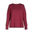 Time and Tru Women's Crewneck Sweatshirt with High-Low Hem, Sizes XS -4X | Walmart (US)