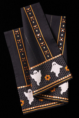 Bistro Tile Halloween Dish Towel | Anthropologie (US)