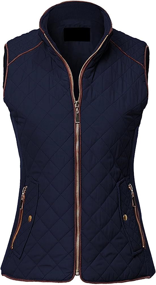 MAYSIX APPAREL Sleeveless Lightweight Zip Up Quilted Padding Vest Jacket for Women (S-3XL) | Amazon (US)