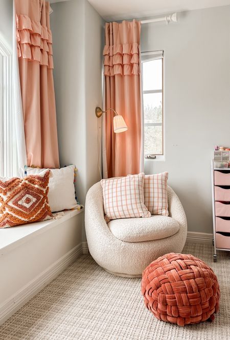 Love this cozy corner! Swivel chair from Walmart back in stock in cream color!
#walmart #home #chair #decor

Follow @sarah.joy for more home decor finds! 

#LTKhome