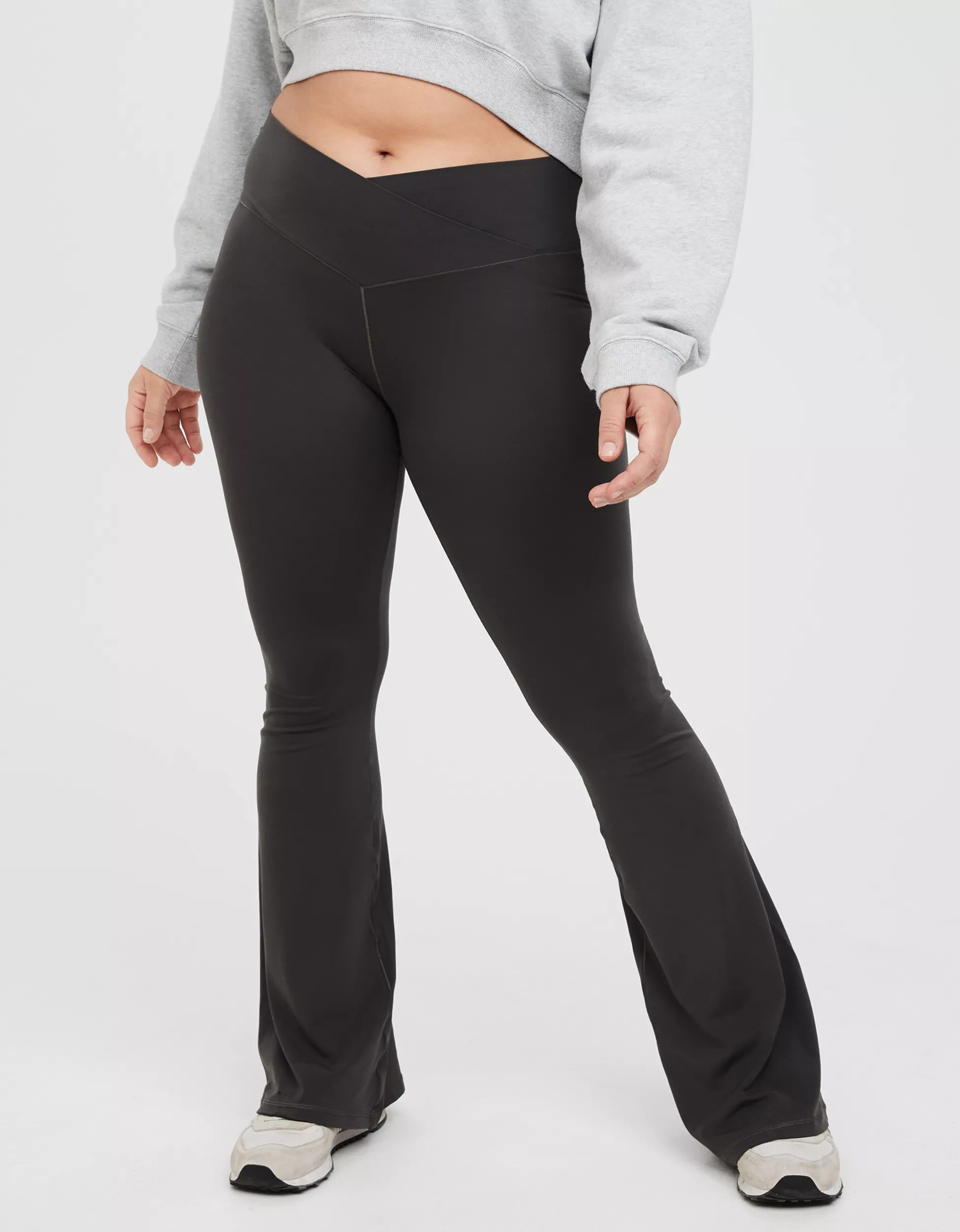 OFFLINE By Aerie Real Me High Waisted Crossover Flare Legging | Aerie