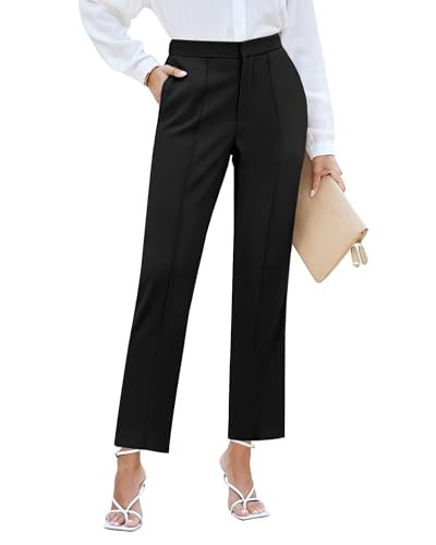 GRAPENT Black Dress Pants Black Pants for Women Work Casual Black Pants for Women Dressy Black Pants Women Black Dress Pants for Women Color Black Size M Medium Size 8 Size 10 | Amazon (US)