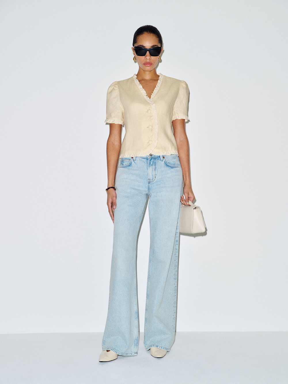 Bess Linen Top | Reformation (Global)