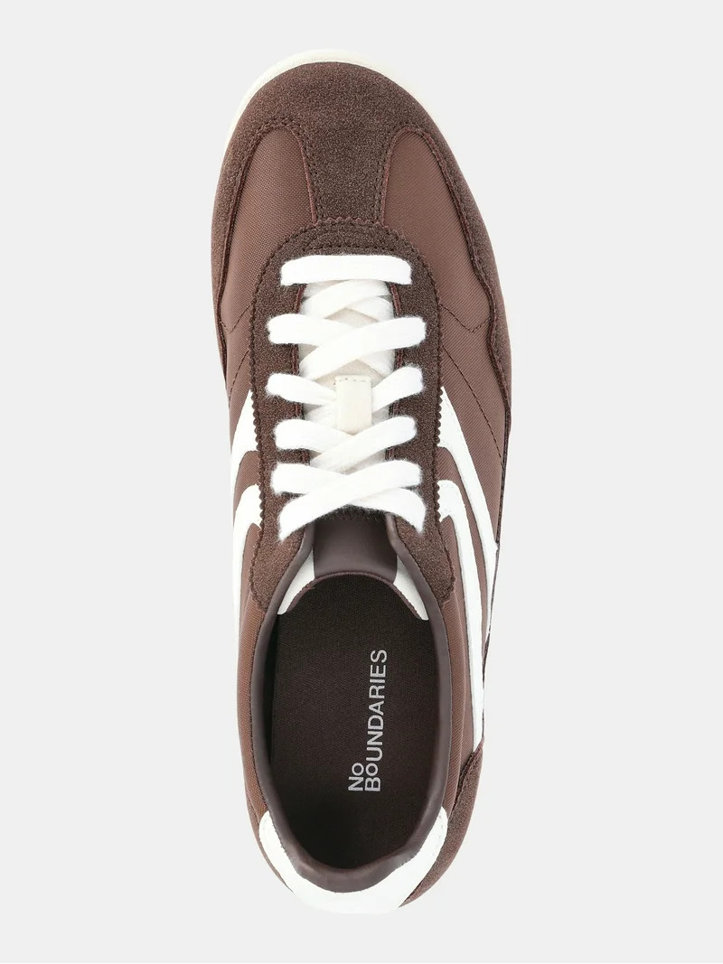 No Boundaries Retro Lace-Up Sneakers, Women’s | Walmart (US)