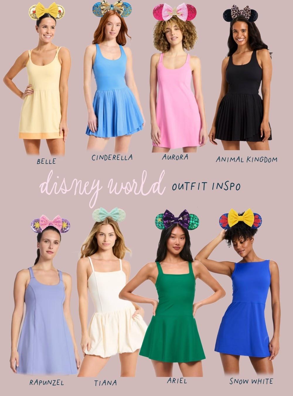 DISNEY WORLD outfit inspo 🐭✨🏰 

Athletic dress
Disney ears
Disney princess 
Disneyland 

#LTKdayinmylife #LTKootd #LTKSpringSale