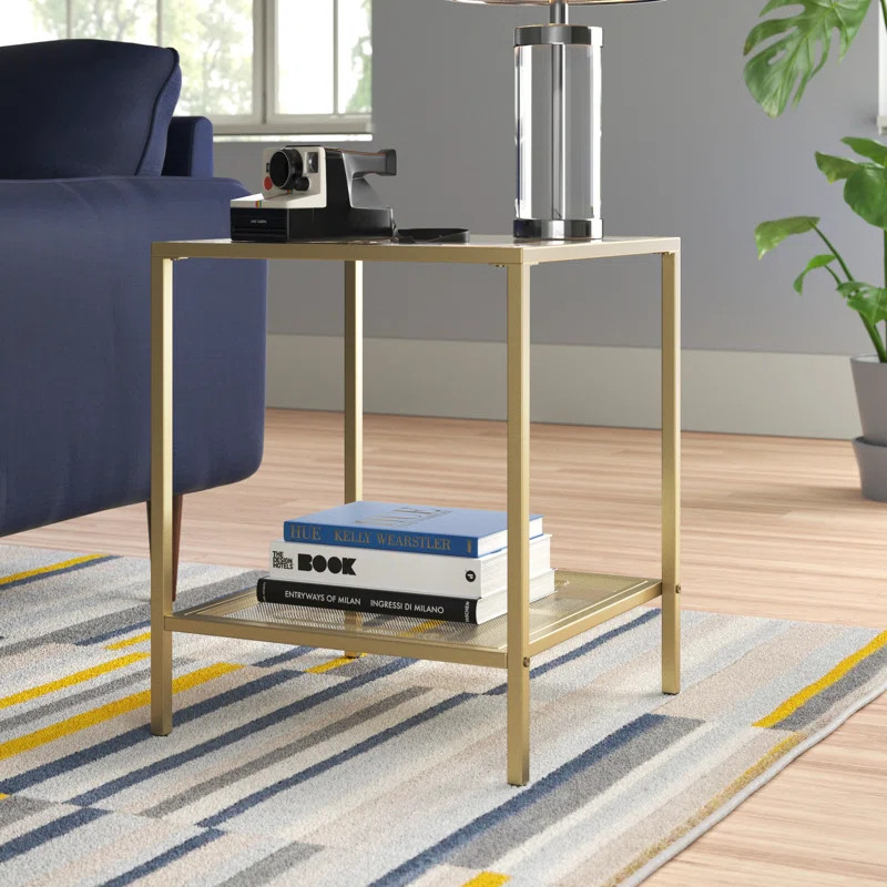 Bain 21.7'' Tall Glass End Table | Wayfair North America