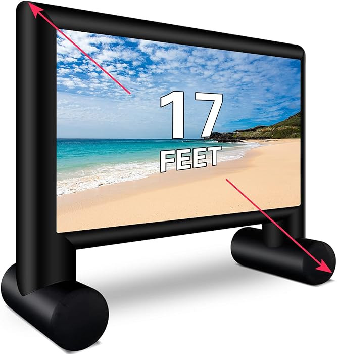 17 Feet Inflatable Movie Screen Outdoor Blow Up Projector Screen - Front/Rear Projection Screen f... | Amazon (US)