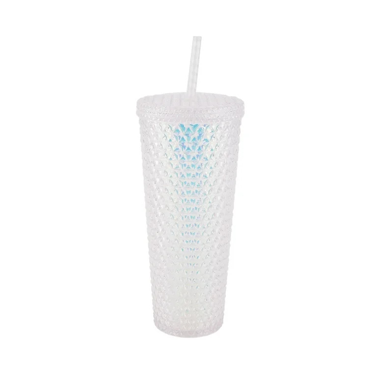 Holiday Time 26 ounce Iridescent Double Wall Tumbler, White | Walmart (US)