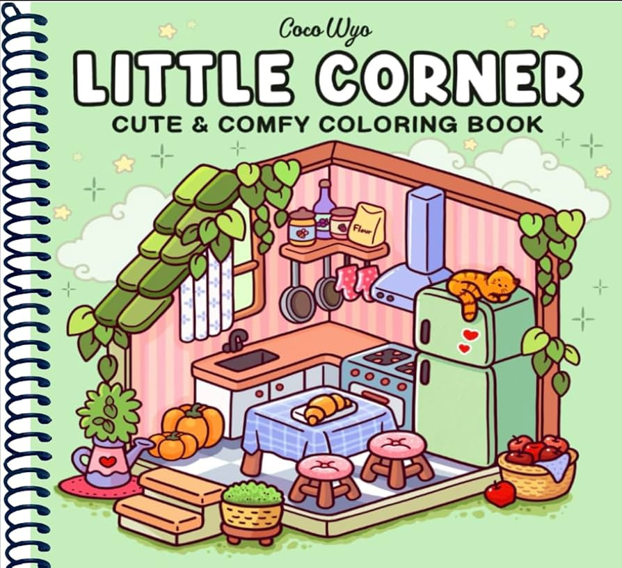 Little Corner: Coloring Book for Adults and Teens, Super Cute Designs of Cozy, Hygge Spaces for R... | Amazon (US)
