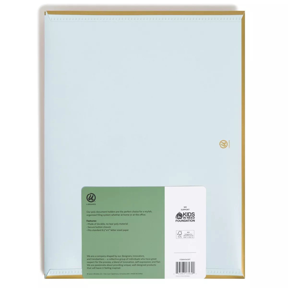 U Brands 3ct Poly Document Holders with Snap Cover Pastels | Target