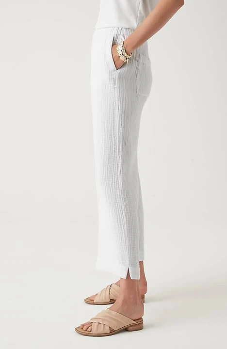 Cotton-Gauze Straight-Leg Crops | J. Jill