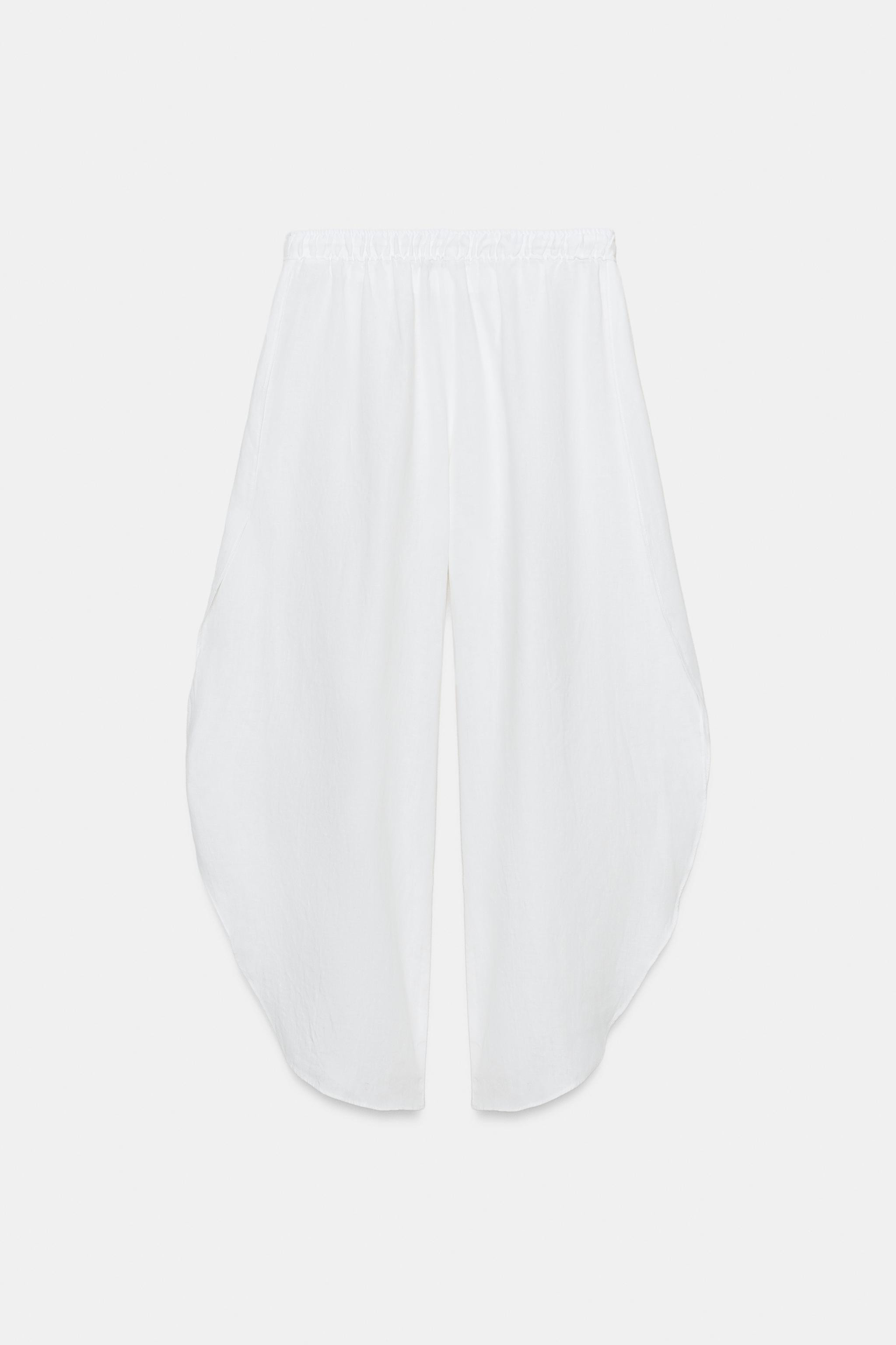 ZW COLLECTION 100% LINEN VENTED PANTS | Zara US