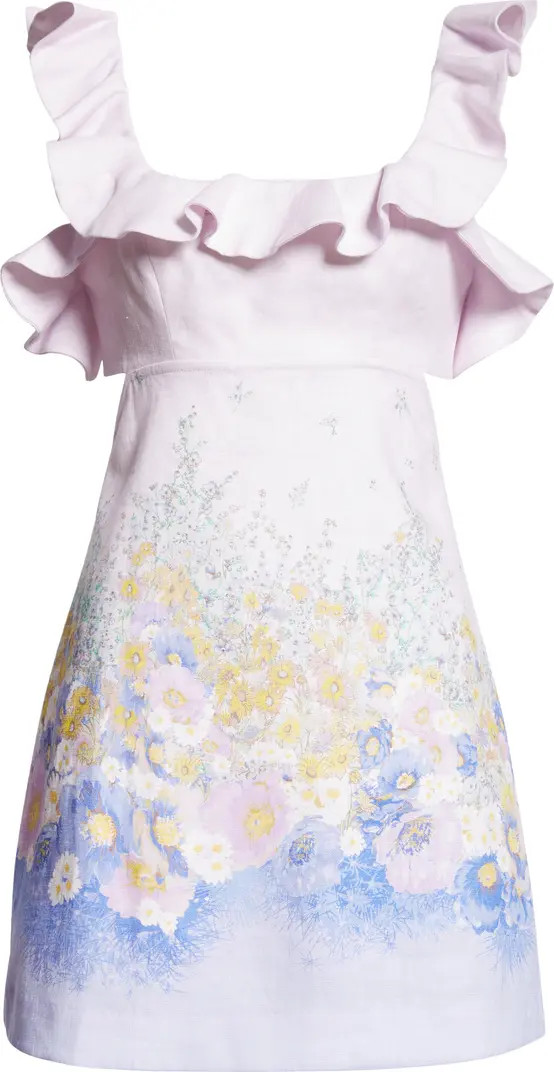 Zimmermann Floral Print Linen Minidress | Nordstrom | Nordstrom