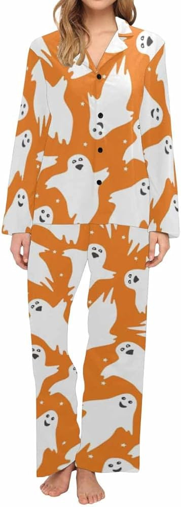 Pjs Sets for Women Matching Halloween Costumes Long Sleeve Top with Jogger Pants Lounge Sets Slee... | Amazon (US)