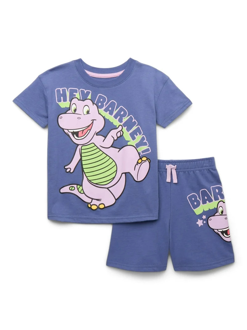 Barney Toddler Graphic Tee and Shorts Set, 2-Piece, Sizes 12M-5T | Walmart (US)