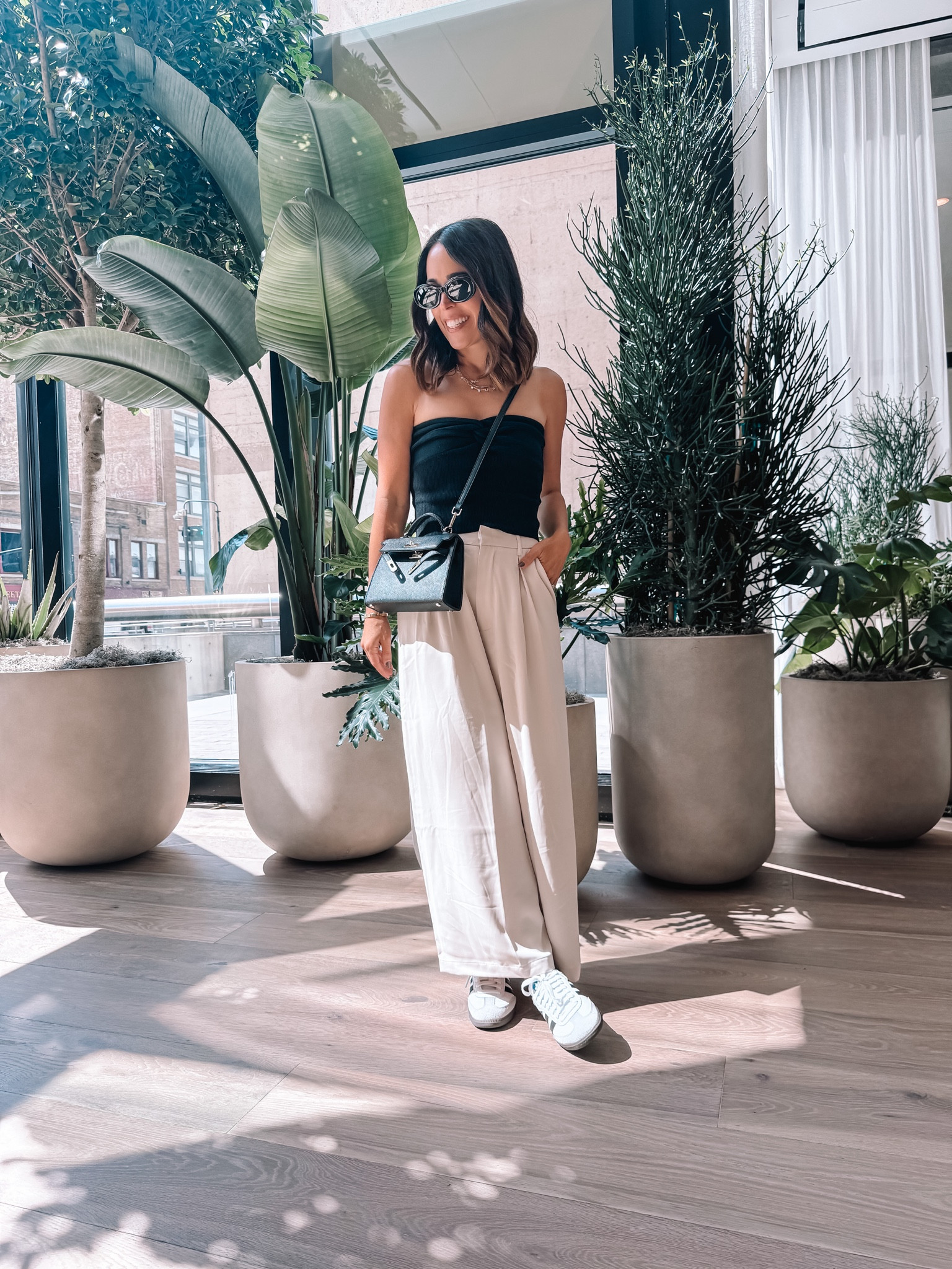 Outfit change for a quick green juice run 😂🩷 these Amazon trousers are 10/10. Wearing xs 

#LTKCon #LTKfindsunder50 #LTKshoecrush