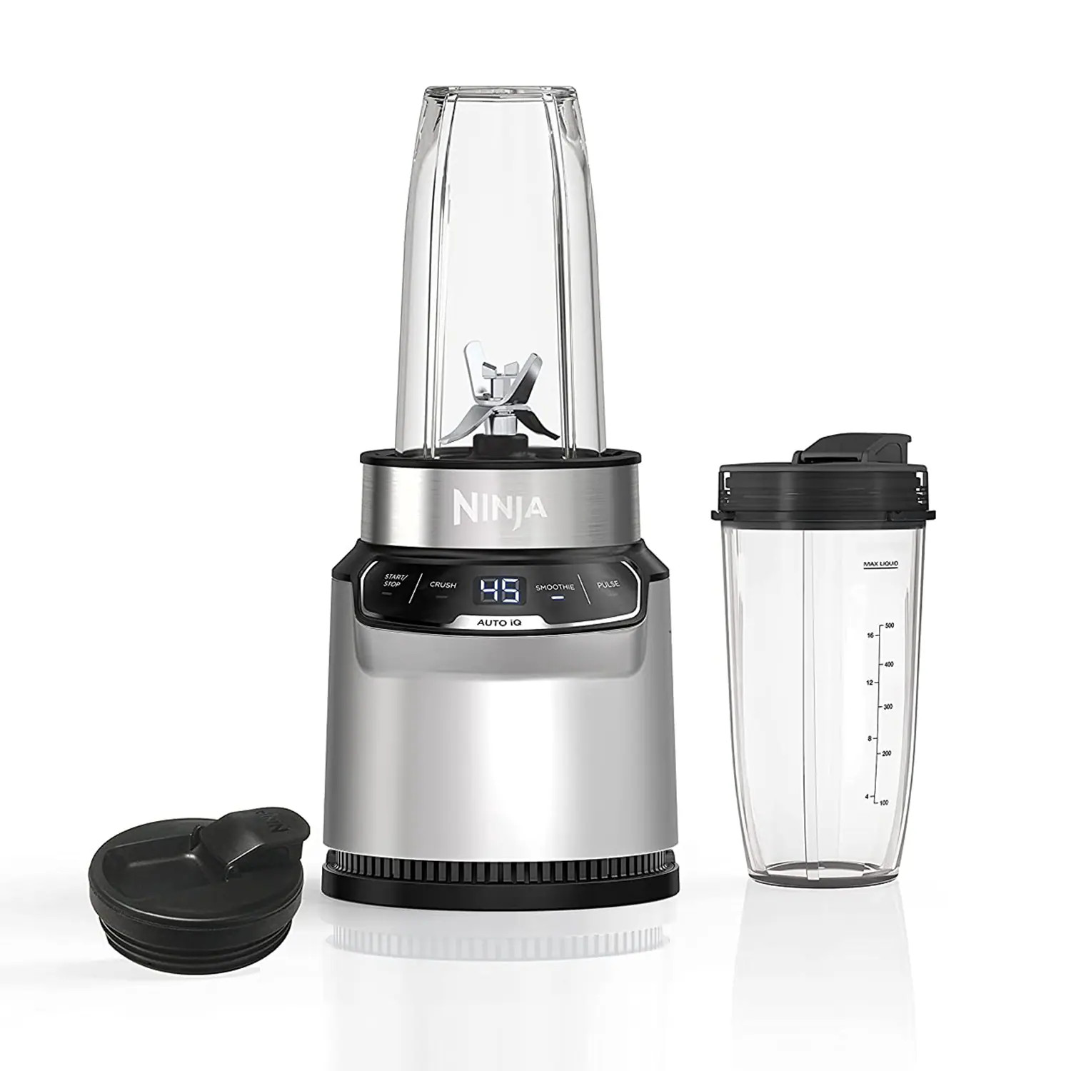 Ninja Nutri-Blender Pro with Auto-iQ 24-oz Personal blender ( Silver ) | BN401 | Lowe's