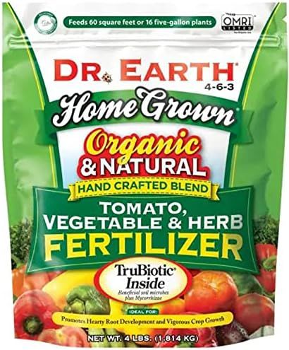 Dr. Earth Organic 5 Tomato, Vegetable & Herb Fertilizer Poly Bag | Amazon (US)