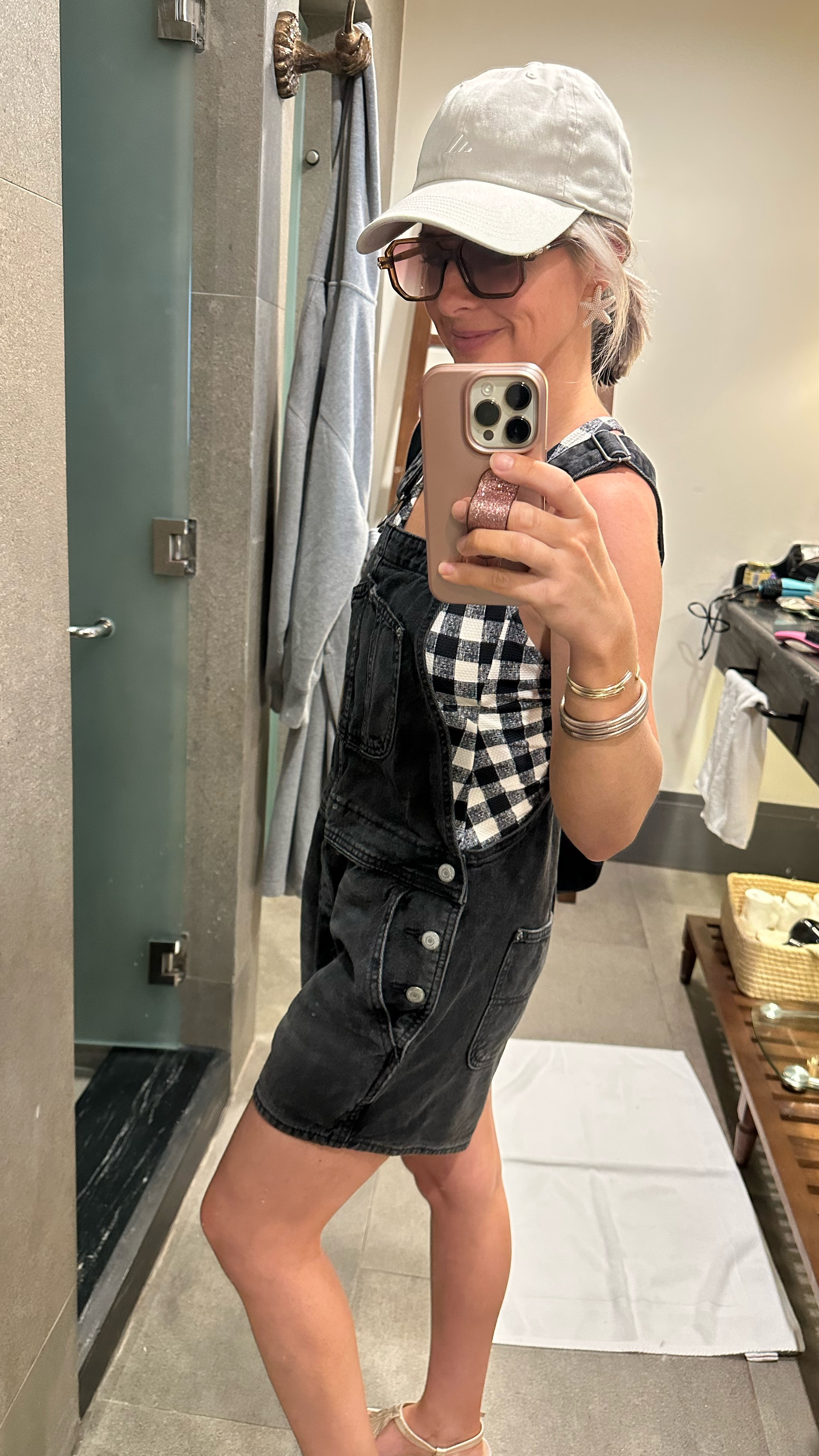 Added some casual accessories for pool day at the resort! I love overalls as an easy swim coverup. A cute pair of starfish earrings, a neutral baseball cap, and a versatile “beach tote”...you’re good to go! 

#LTKStyleTip #LTKSummerEdit #LTKSwim