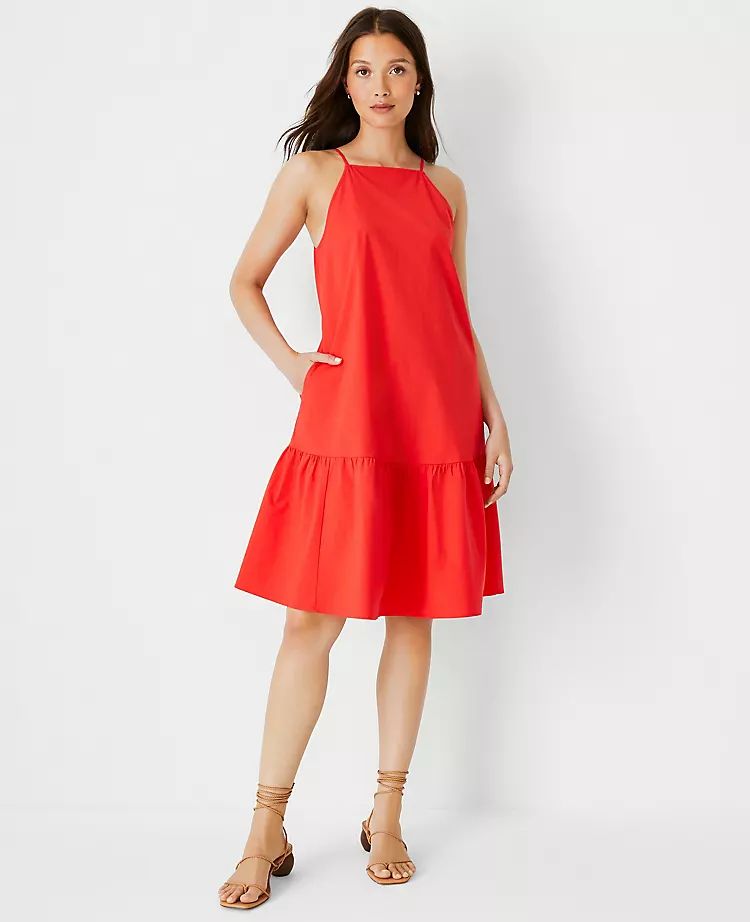 Square Neck Flounce Shift Dress | Ann Taylor | Ann Taylor (US)