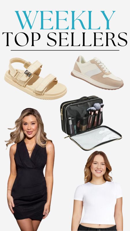 Weekly top sellers, top sellers, sandals, Steve Madden look alike, time and tru, Walmart fashion, Walmart shoes, women’s sneakers, sneakers, crew tee, crop top, crew tee, no boundaries tee, travel bag, toiletries bag, wrap dress, mini dress, cupshe

#LTKsalealert #LTKfindsunder100 #LTKover40