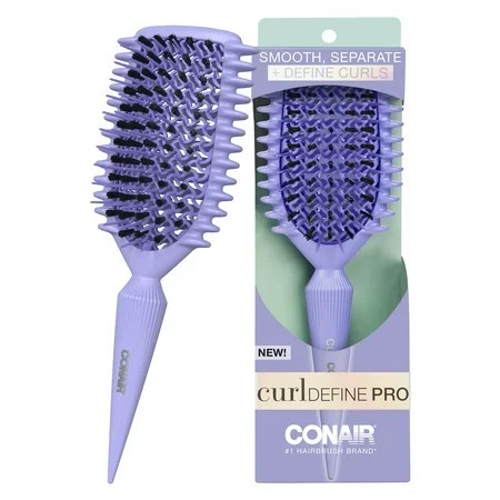 Conair Curl Define Pro Cushion Hair Brush Purple | Walmart (US)