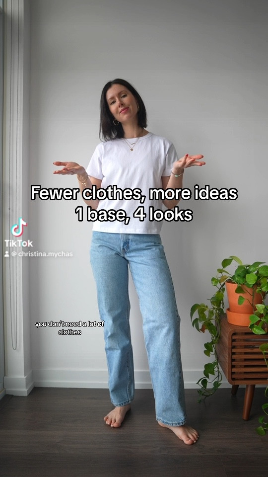 4 ways to style jeans and a tshirt 