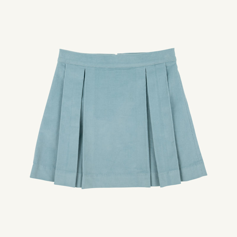 Parson Pleated Skirt - Old Greenwich Green Corduroy | The Beaufort Bonnet Company