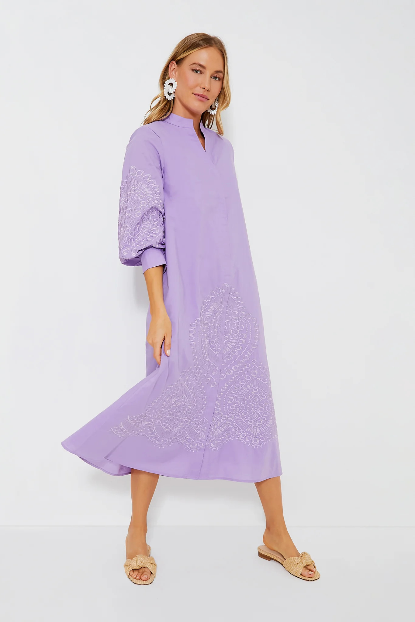 Embroidered Wisteria Caftan | Tuckernuck (US)