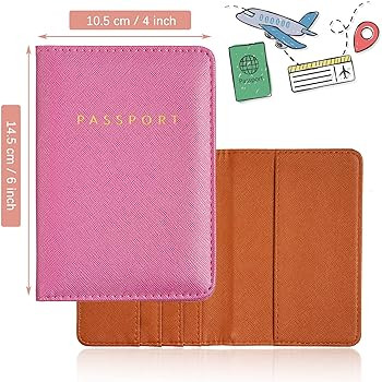 2 Pieces Passport Covers and 2 Pieces Luggage Tags, Passport Holder Travel Suitcase Tag | Amazon (US)