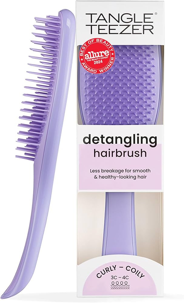 Tangle Teezer Ultimate Detangler Curly Hair Brush, Dry & Wet Hairbrush, Reduces Frizz & Breakage,... | Amazon (US)