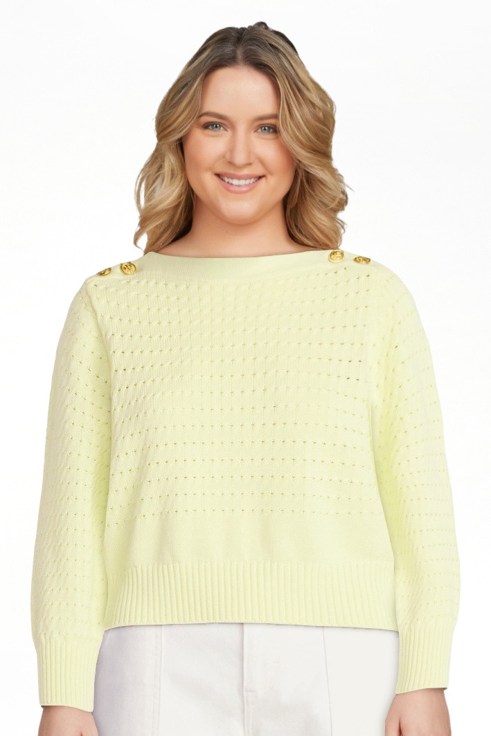 Free Assembly Women's Button Shoulder Sweater with Long Sleeves, Sizes XS-XXL | Walmart (US)