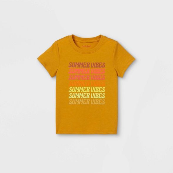 Toddler Boys' Summer Vibes Graphic Short Sleeve T-Shirt - Cat & Jack™ Yellow | Target