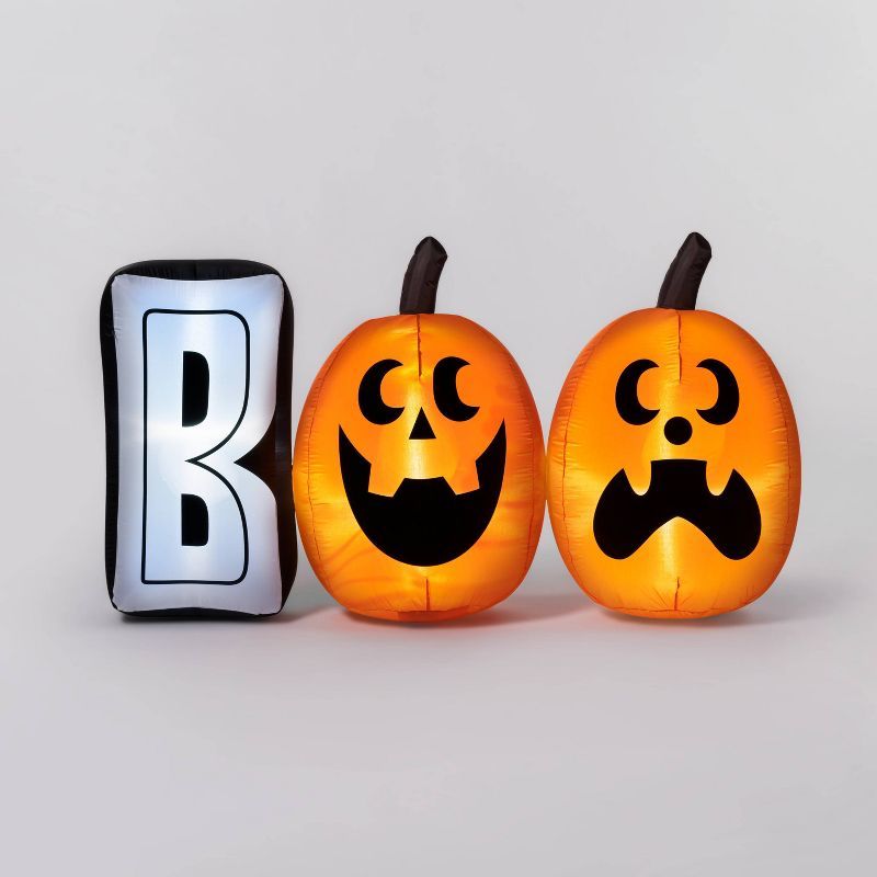 6' LED Boo with Pumpkins Inflatable Halloween Decoration - Hyde & EEK! Boutique™ | Target