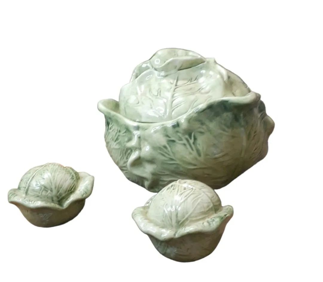 Vintage Holland Mold Ceramic Cabbage Lettuce Serving Dish with Lid 02  | eBay | eBay US