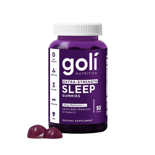 Goli Nutritional Supplement, Extra Strength Sleep Gummy 10mg Melatonin - 1 Pack 50 Count - Gluten-Free, Vegan, Non-GMO, and Gelatin-Free | Amazon (US)