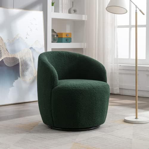 Homtique Swivel Barrel Chair,Comfy Round Club Chairs for Living Room Bedroom,360 Degree Swivel Si... | Amazon (US)