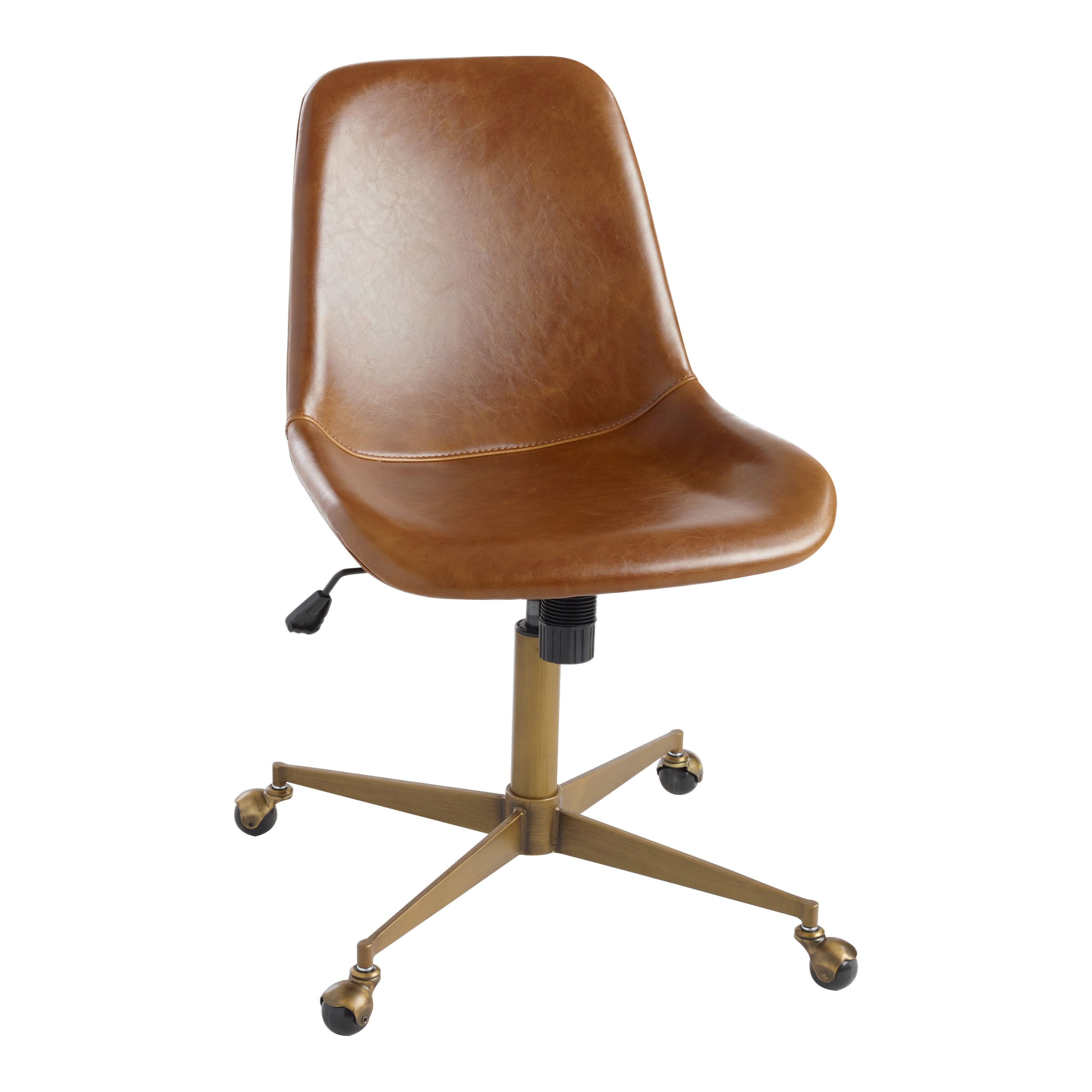 Tyler Bi Cast Leather Molded Office Chair | World Market