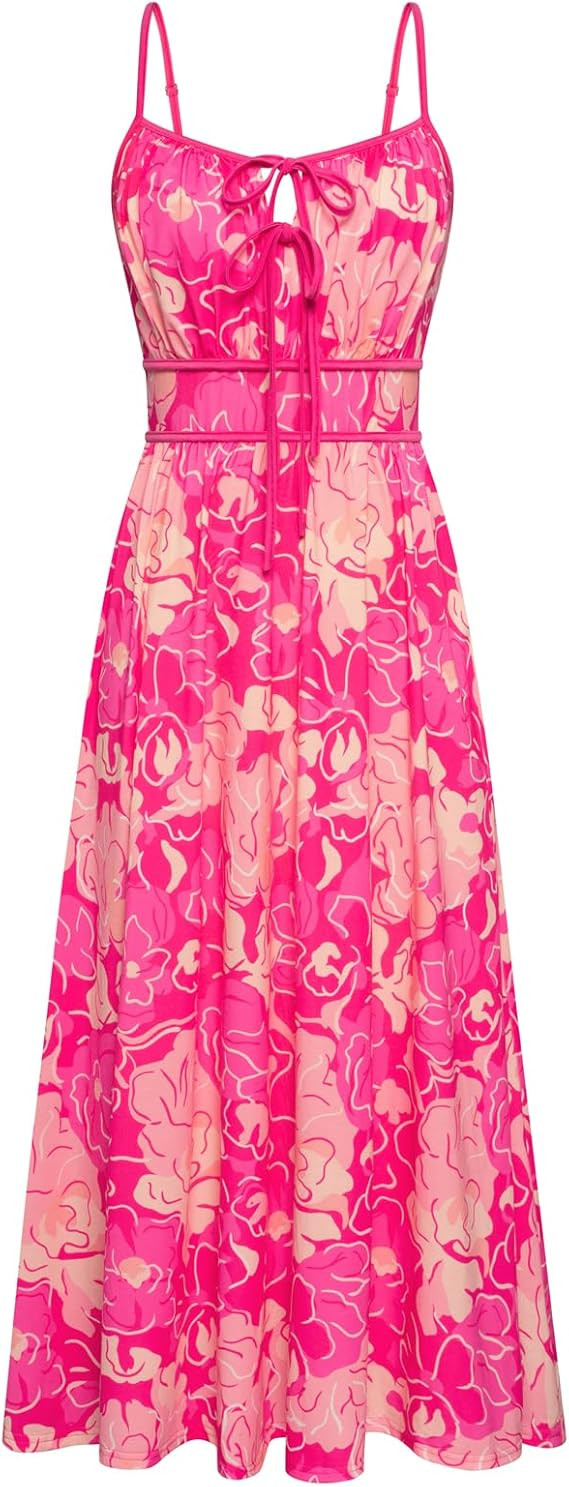 GRACE KARIN Women's 2026 Floral Maxi Beach Dress – High-Waist, Pockets, Flattering Summer Boho ... | Amazon (US)