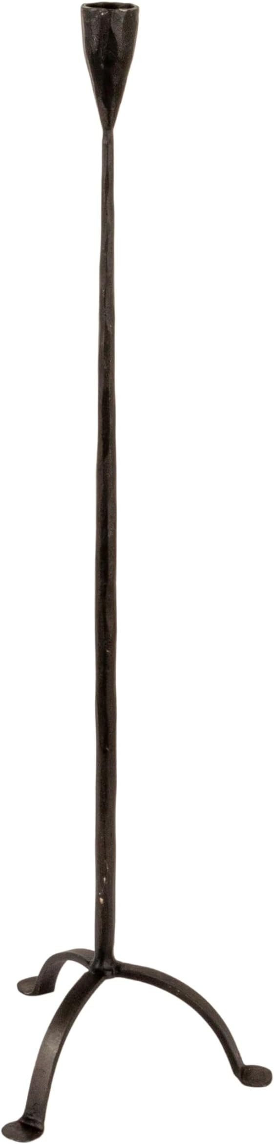 Creative Co-Op 24" H Hand-Forged Cast Metal Footed Taper Holder, Black | Amazon (US)