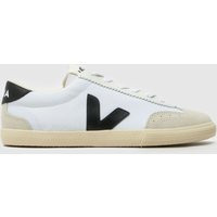 VEJA Volley Canvas Trainers in White & Black, Size: 5 (EU 38) | Schuh