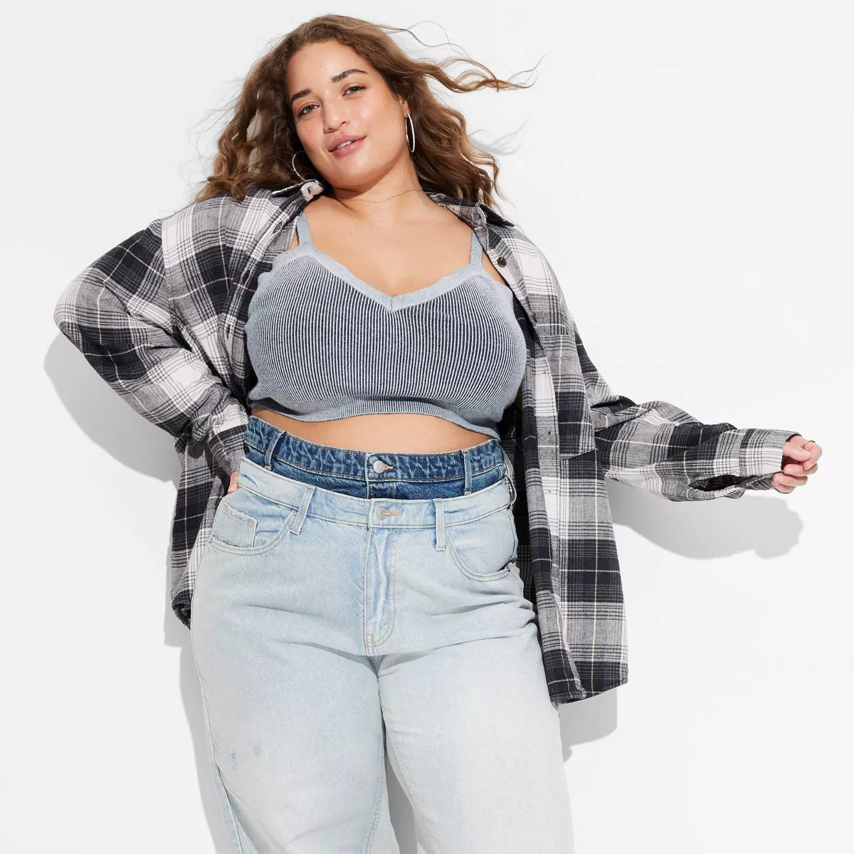 Women's Long Sleeve Oversized Flannel Button-Down Shirt - Wild Fable™ Plaid | Target