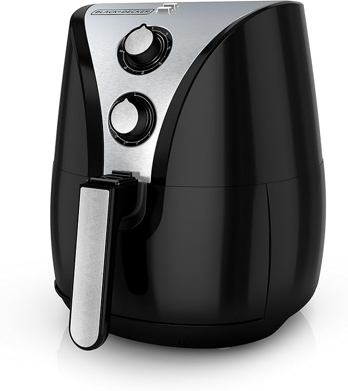 BLACK+DECKER Purify 2-Liter Air Fryer, Black/Stainless Steel, HF110SBD | Amazon (US)