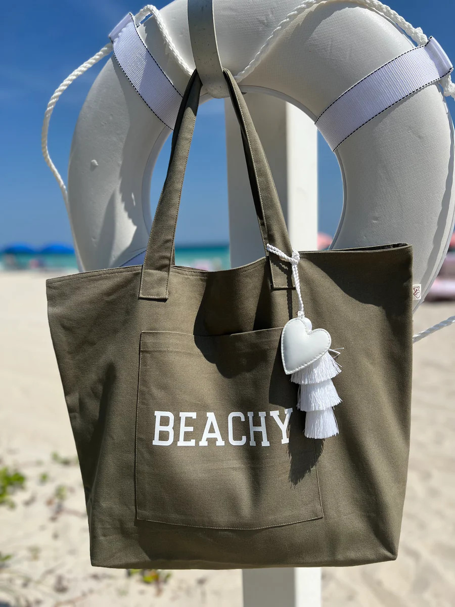 NEW! Everything Bag Olive with White Matte BEACHY | Quilted Koala