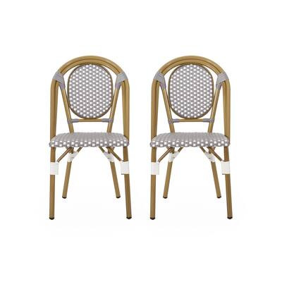 Remi Outdoor French Bistro Chairs (Set of 2) by Christopher Knight Home | Bed Bath & Beyond